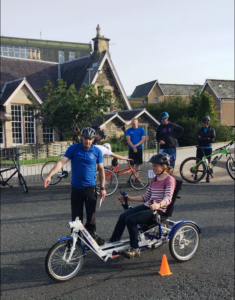 Adapted bike at coaches' event