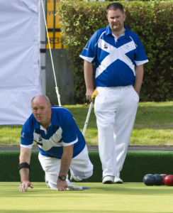 Billy Allan and Michael Simpson at Kelvingrove Lawn Bowls Centre