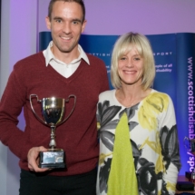 Alex Bird receiving the Russell Hogg Trophy