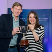 Andy Smith receiving the Elspeth Watson Trophy