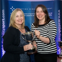 Anna Tizzard receiving the Glasgow Trophy