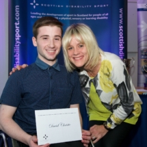 David Beattie receiving the Russell Hogg Bursary