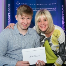 Josh Manson receiving the Russell Hogg Bursary