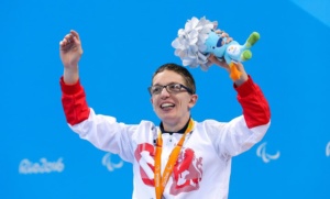 Scott Quin with his silver medal at the Rio Paralympic Games
