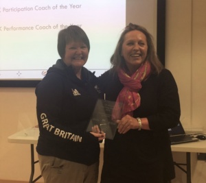 Claire Morrison with Heather Lowden and award