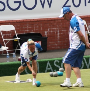 Irene Edgar and David Thomas at the 2014 Commonwealth Games
