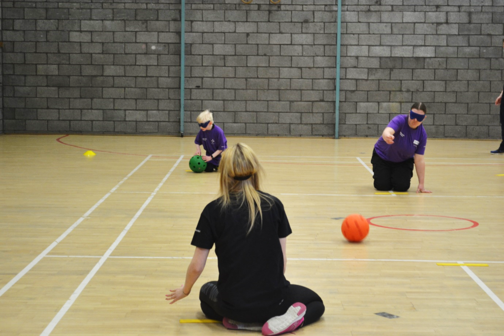 Goalball session underway at the festival