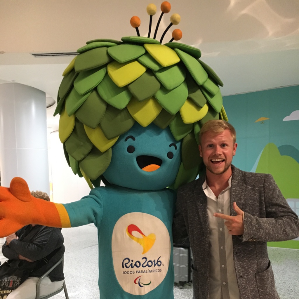 Stefan with Rio 2016 mascot