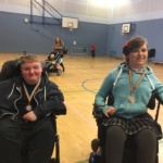 Aaran and Hannah with medals